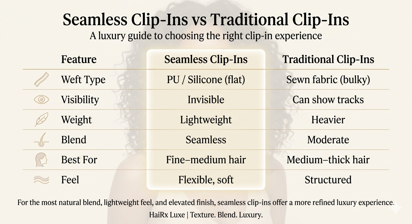 HaiRx Seamless Clip Ins